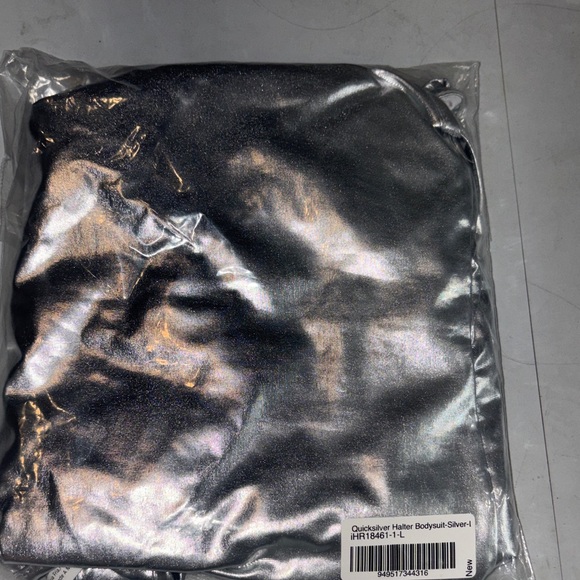 #43 Silver Halter Bodysuit - Picture 2 of 5